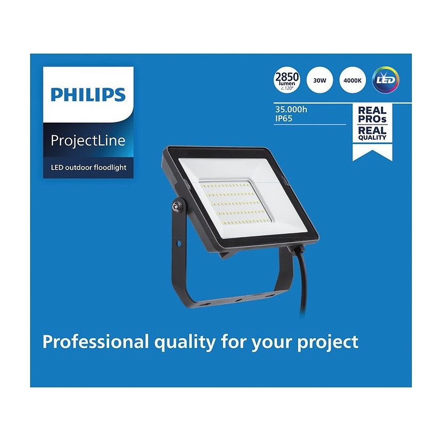 Philips - LED Vonkajší reflektor PROJECTLINE LED/30W/230V IP65 4000K