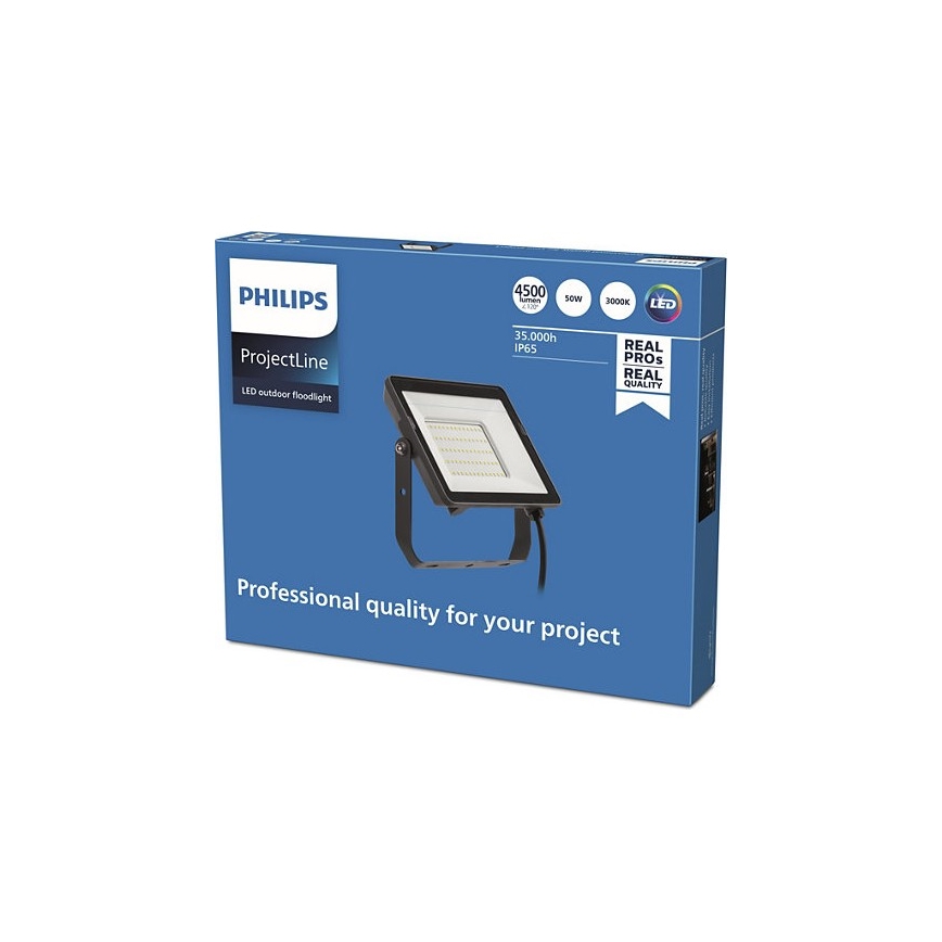 Philips - LED Vonkajší reflektor PROJECTLINE LED/50W/230V IP65 3000K