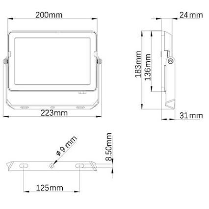 Philips - LED Vonkajší reflektor PROJECTLINE LED/50W/230V IP65 3000K