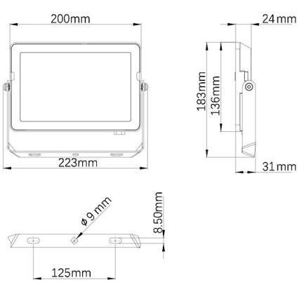 Philips - LED Vonkajší reflektor PROJECTLINE LED/50W/230V IP65 4000K