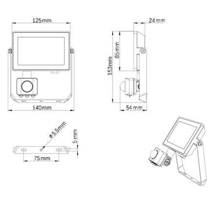 Philips - LED Vonkajší reflektor so senzorom PROJECTLINE LED/20W/230V IP65 3000K