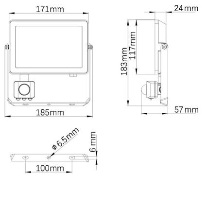 Philips - LED Vonkajší reflektor so senzorom PROJECTLINE LED/30W/230V IP65 3000K