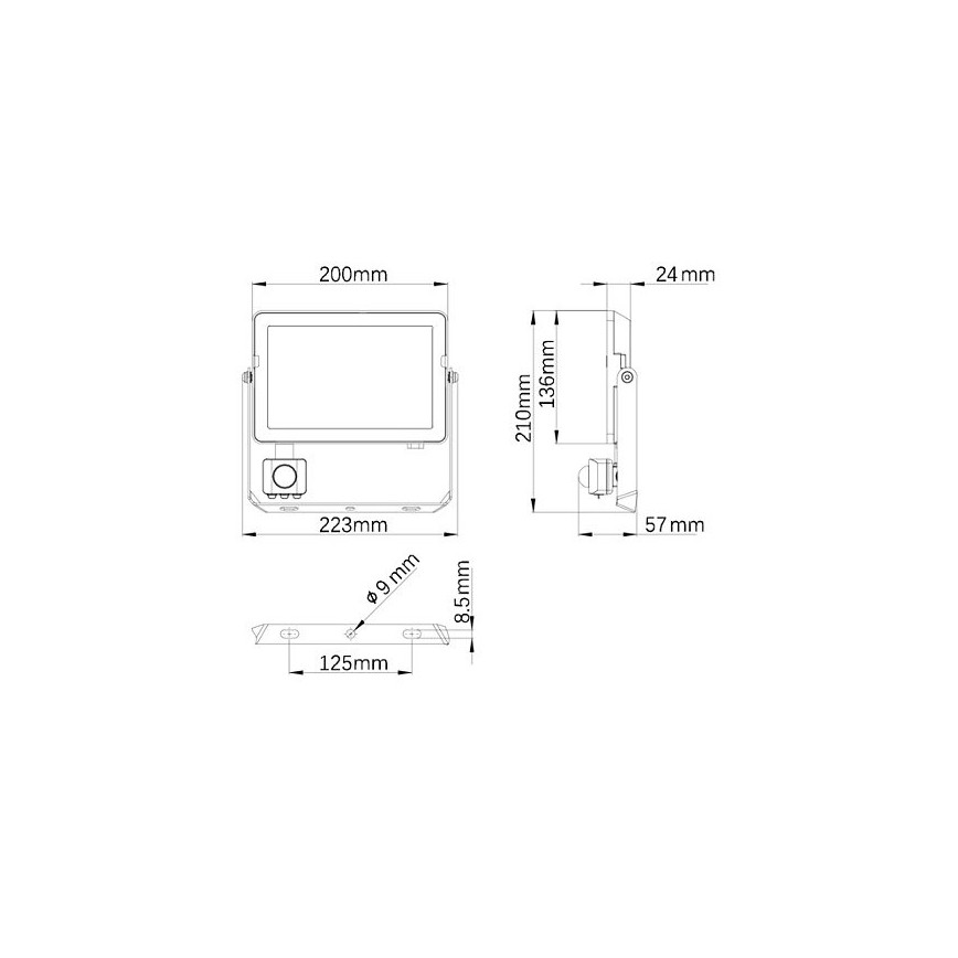 Philips - LED Vonkajší reflektor so senzorom PROJECTLINE LED/50W/230V IP65 4000K