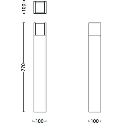Philips - LED Vonkajšia lampa LED/3,8W/230V 77 cm 3000K IP44
