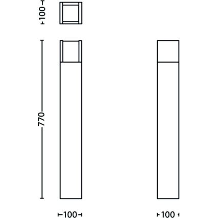 Philips - LED Vonkajšia lampa LED/3,8W/230V 77 cm IP44