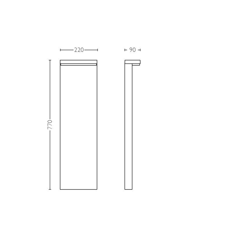 Philips - LED Vonkajšia lampa BUSTAN LED/3,8W/230V 2700K 77 cm IP44