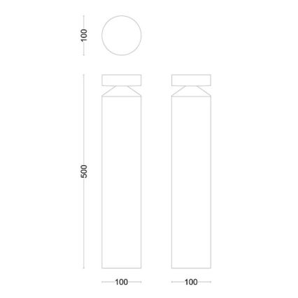 Philips - LED Vonkajšia lampa LAVEN LED/6W/230V 4000K IP44