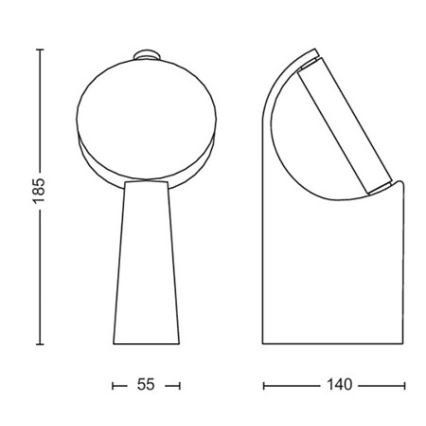 Philips - LED Vonkajšia lampa LED/7W/230V 4000K IP44