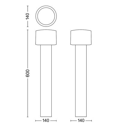 Philips - LED Vonkajšia lampa OTIS LED/4,3W/230V 2700K IP44