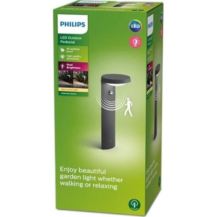 Philips - LED Vonkajšia lampa so senzorom LED/9W/230V 2700K IP44