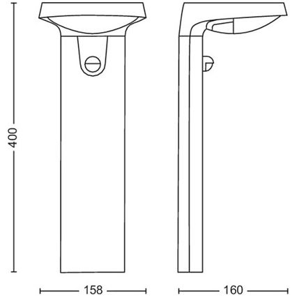 Philips - LED Vonkajšia lampa so senzorom LED/9W/230V 4000K IP44