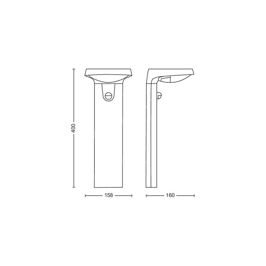 Philips - LED Vonkajšia lampa so senzorom LED/9W/230V 4000K IP44