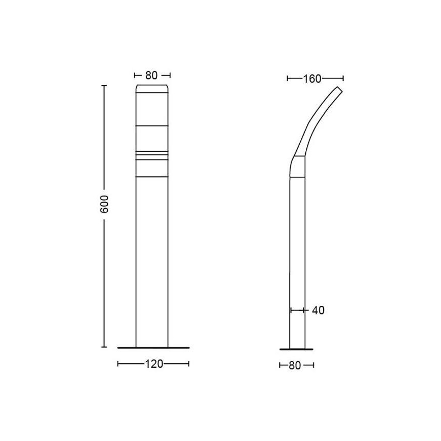 Philips - LED Vonkajšia lampa LED/12W/230V 4000K 60 cm IP44