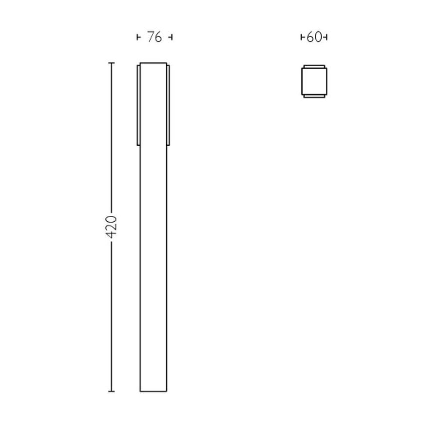 Philips - LED Vonkajšia lampa STRATOSPHERE LED/3,8W/230V 42 cm 2700K IP44