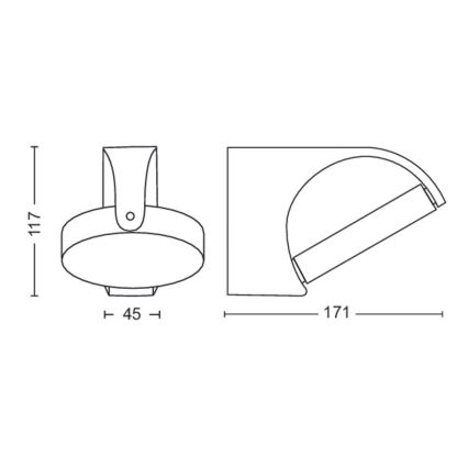 Philips - LED Vonkajšie nástenné svietidlo LED/7W/230V 2700K IP44