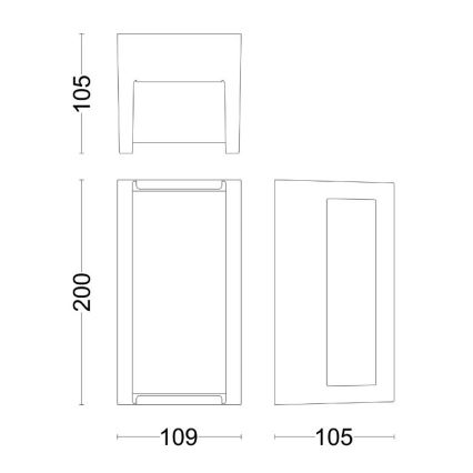 Philips - LED Vonkajšie nástenné svietidlo PYRONA LED/12W/230V IP44