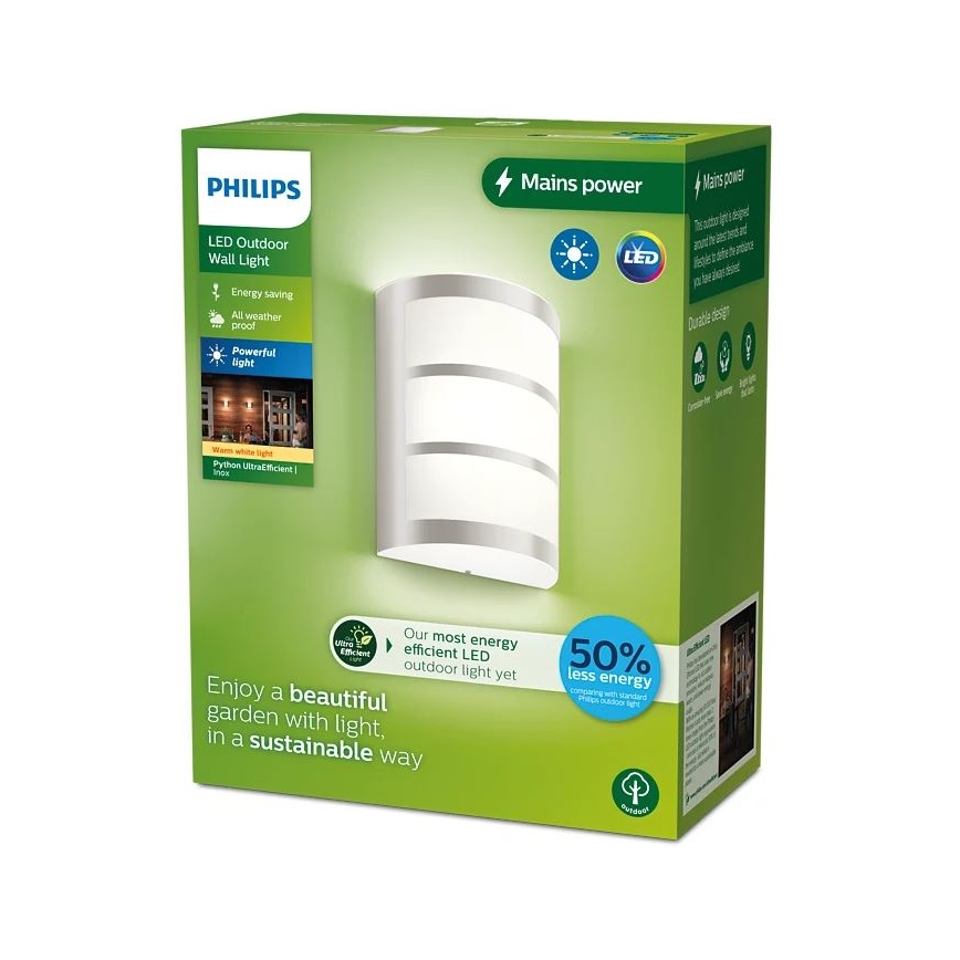 Philips - LED Vonkajšie nástenné svietidlo PYTHON LED/3,8W/230V IP44