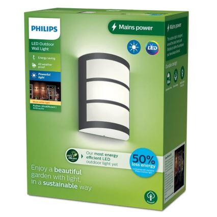 Philips - LED Vonkajšie nástenné svietidlo PYTHON LED/3,8W/230V IP44