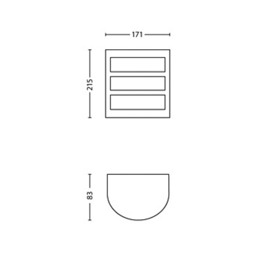 Philips - LED Vonkajšie nástenné svietidlo PYTHON LED/3,8W/230V IP44