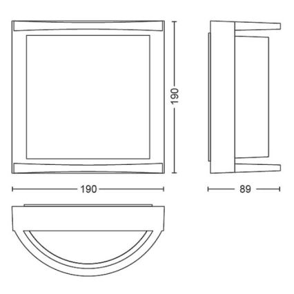 Philips - LED Vonkajšie nástenné svietidlo SAMONDRA LED/3,8W/230V IP44