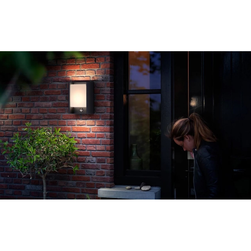Philips - LED Vonkajšie nástenné svietidlo so senzorom ARBOUR LED/3,8W/230V 2700K IP44