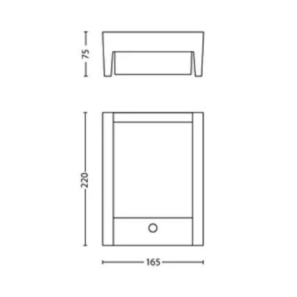 Philips - LED Vonkajšie nástenné svietidlo so senzorom ARBOUR LED/3,8W/230V IP44