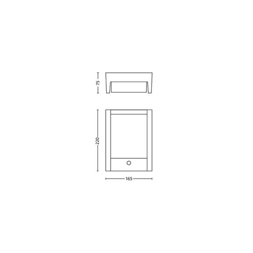 Philips - LED Vonkajšie nástenné svietidlo so senzorom ARBOUR LED/3,8W/230V 2700K IP44