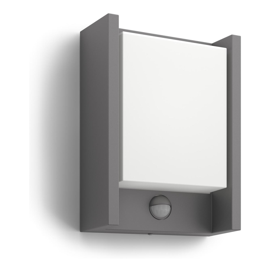 Philips - LED Vonkajšie nástenné svietidlo so senzorom LED/6W 2700K IP44