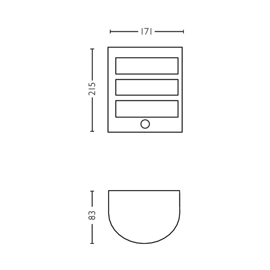 Philips - LED Vonkajšie nástenné svietidlo so senzorom LED/6W/230V 2700K IP44