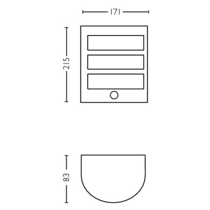 Philips - LED Vonkajšie nástenné svietidlo so senzorom LED/6W/230V 4000K IP44