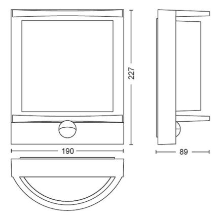 Philips - LED Vonkajšie nástenné svietidlo so senzorom SAMONDRA LED/3,8W/230V IP44