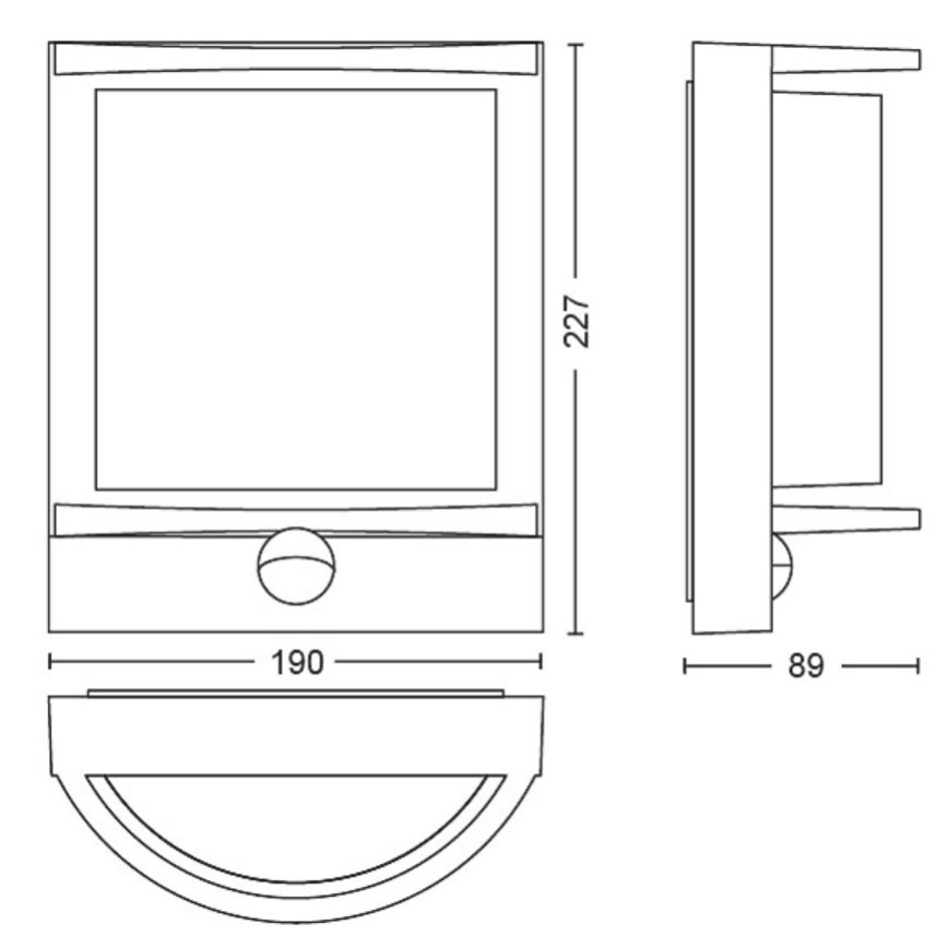 Philips - LED Vonkajšie nástenné svietidlo so senzorom SAMONDRA LED/3,8W/230V IP44