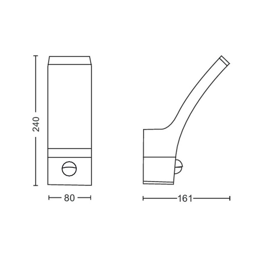 Philips - LED Vonkajšie nástenné svietidlo so senzorom LED/12W/230V 2700K IP44