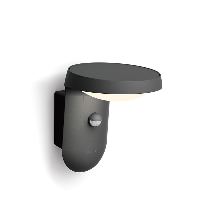 Philips - LED Vonkajšie nástenné svietidlo so senzorom LED/9W/230V 4000K IP44
