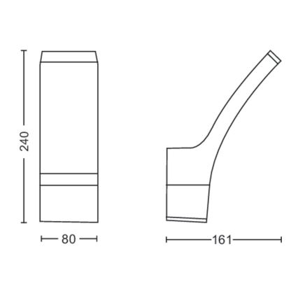 Philips - LED Vonkajšie nástenné svietidlo LED/12W/230V 2700K IP44