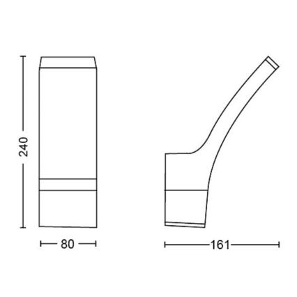 Philips - LED Vonkajšie nástenné svietidlo SPLAY LED/3,8W/230V IP44