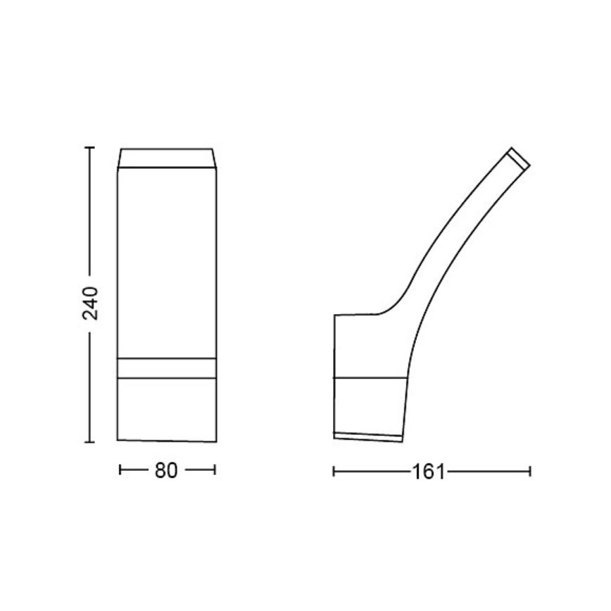Philips - LED Vonkajšie nástenné svietidlo SPLAY LED/3,8W/230V IP44