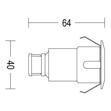 Philips - LED Vonkajšie zápustné svietidlo SPORE LED/1W/24V IP67