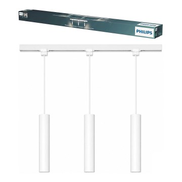 Philips - Luster na lanku pre lištový systém EASYLINK 3xGU10/7W/230V 1 m biely