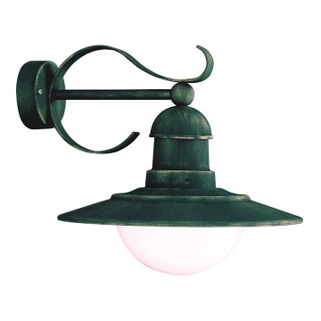 Philips Massive 01816/01/45 - Vonkajšie nástenné svietidlo PALERMO 1xE27/60W tmavo zelená
