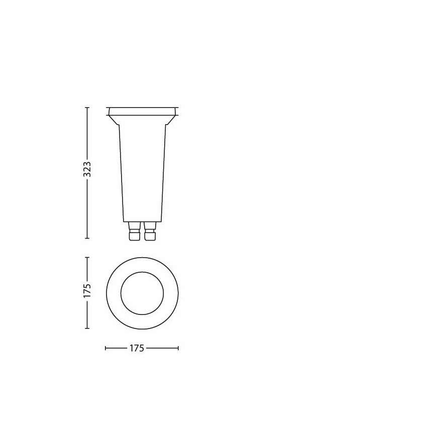 Philips Massive 17020/47/10 - ACAPULCO Nájazdové pozemné svietidlo 1xE27/20W/230V