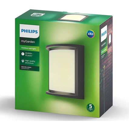 Philips Massive - LED Vonkajšie nástenné svietidlo LED/12W/230V IP44