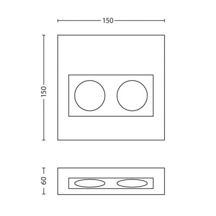 Philips Massive 33466/17/40 - Prepojovací zásuvkový diel 2x230V