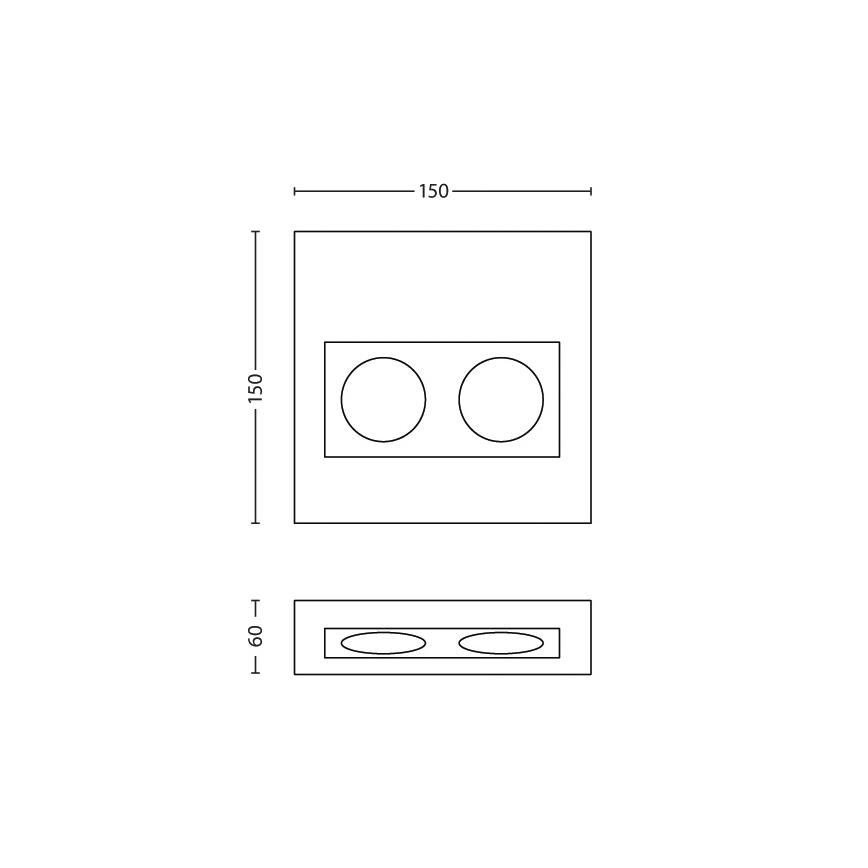 Philips Massive 33466/17/40 - Prepojovací zásuvkový diel 2x230V