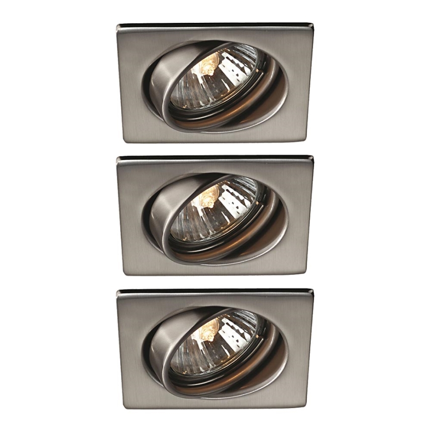 Philips Massive 59323/17/PN - SET 3x Kúpeľňové svietidlo QUARTZ 1xGU10/50W/230V