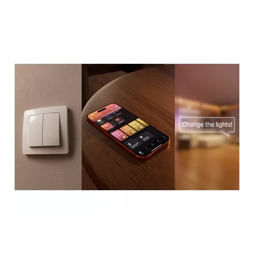 Philips - Modul nástenného 2-tlačidlového vypínača Hue