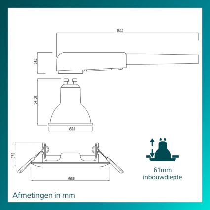 Philips - Podhľadové svietidlo PERIDOT 1xGU10/7W/230V biele