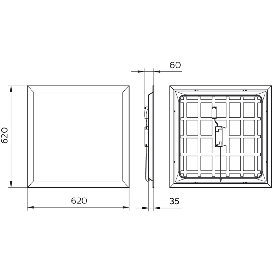 Philips - Podhľadový LED panel PROJECTLINE LED/36W/230V 62x62 cm