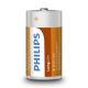 Philips R14L2B/10 - 2 ks Zinkochloridová batéria C LONGLIFE 1,5V