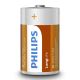 Philips R20L2B/10 - 2 ks Zinkochloridová batéria D LONGLIFE 1,5V